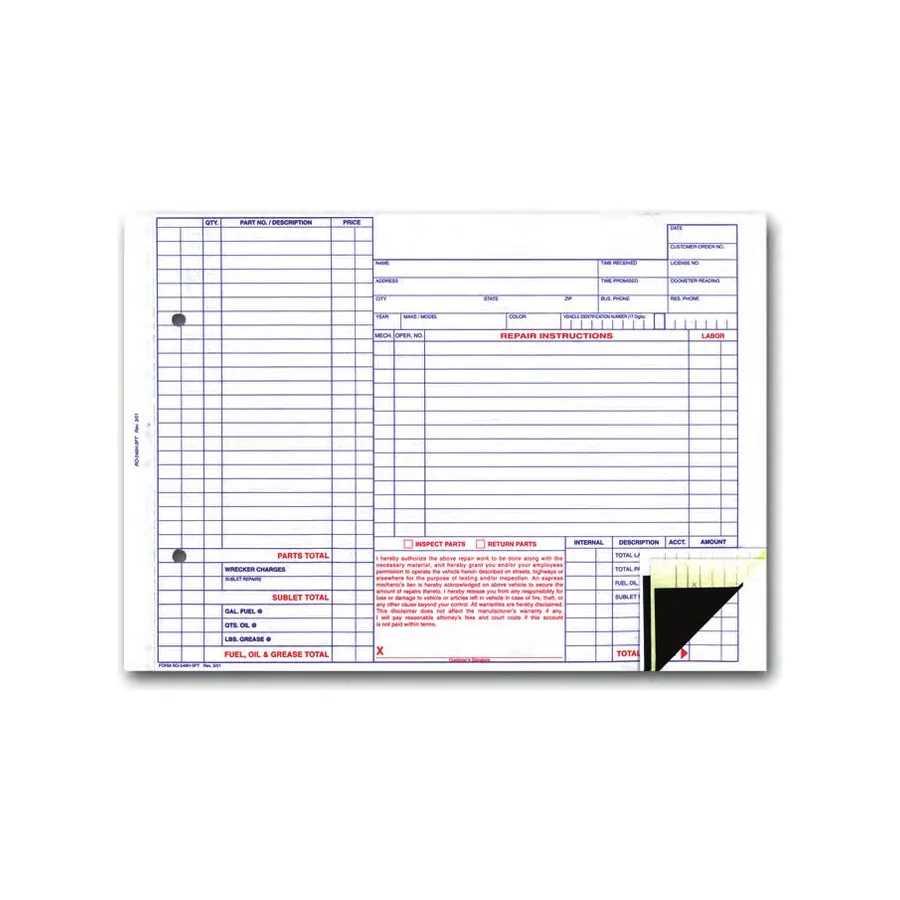 3-Part Repair Orders