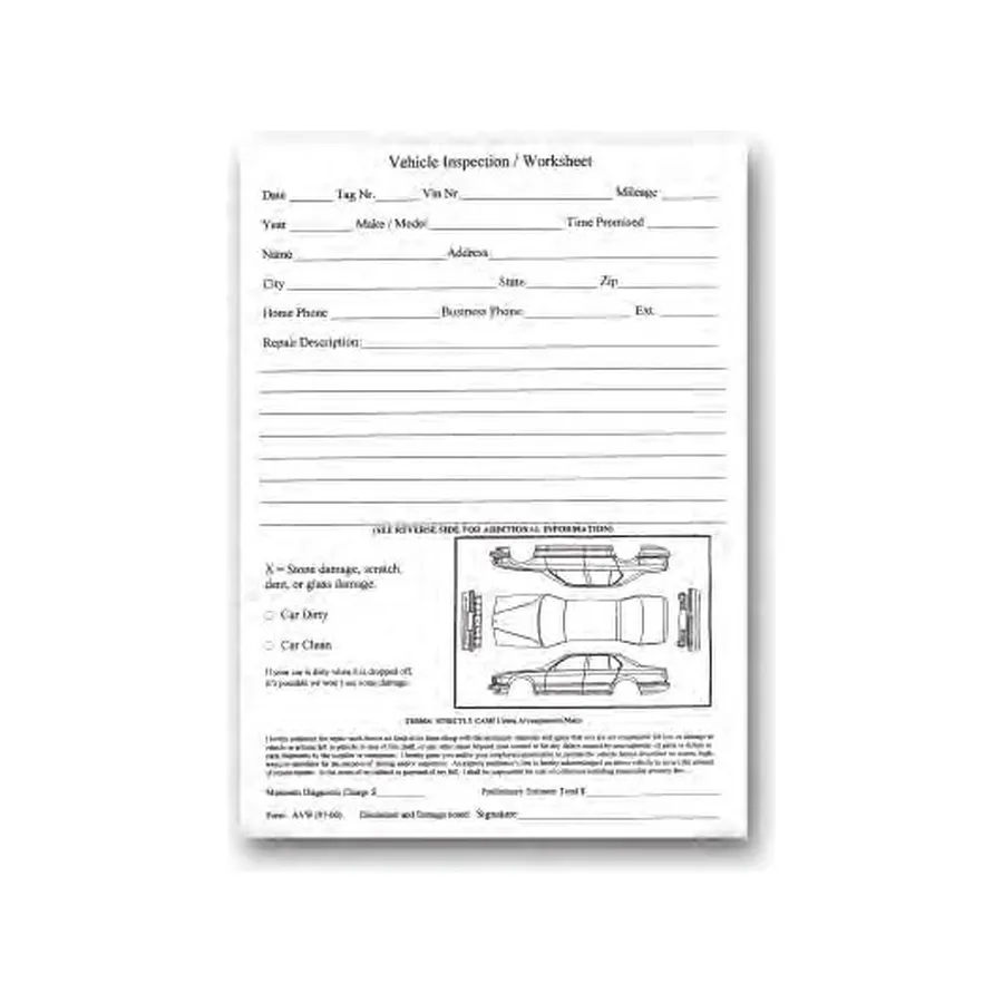 Damage Report Pads