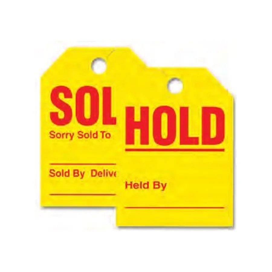 Hold & Sold Tags