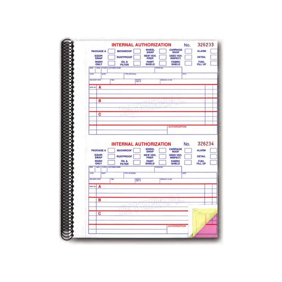 Internal Authorization Books