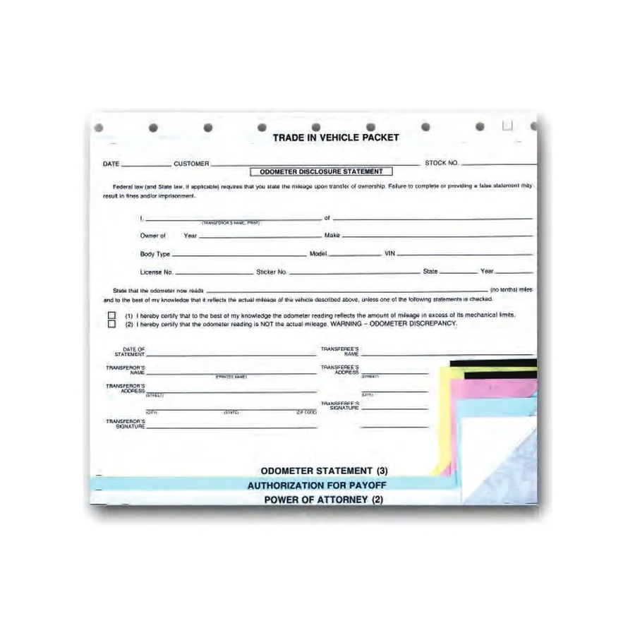 Trade-In Vehicle Packets
